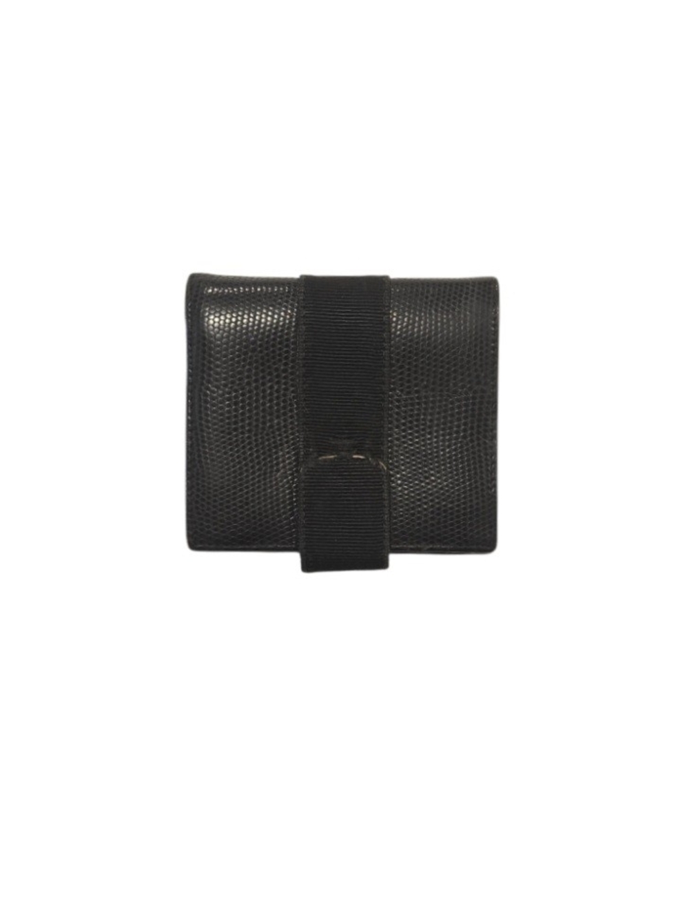 Salvatore Ferragamo Authentic Black Leather Wallet with Gold Logo Plaque - Picture 2 of 12